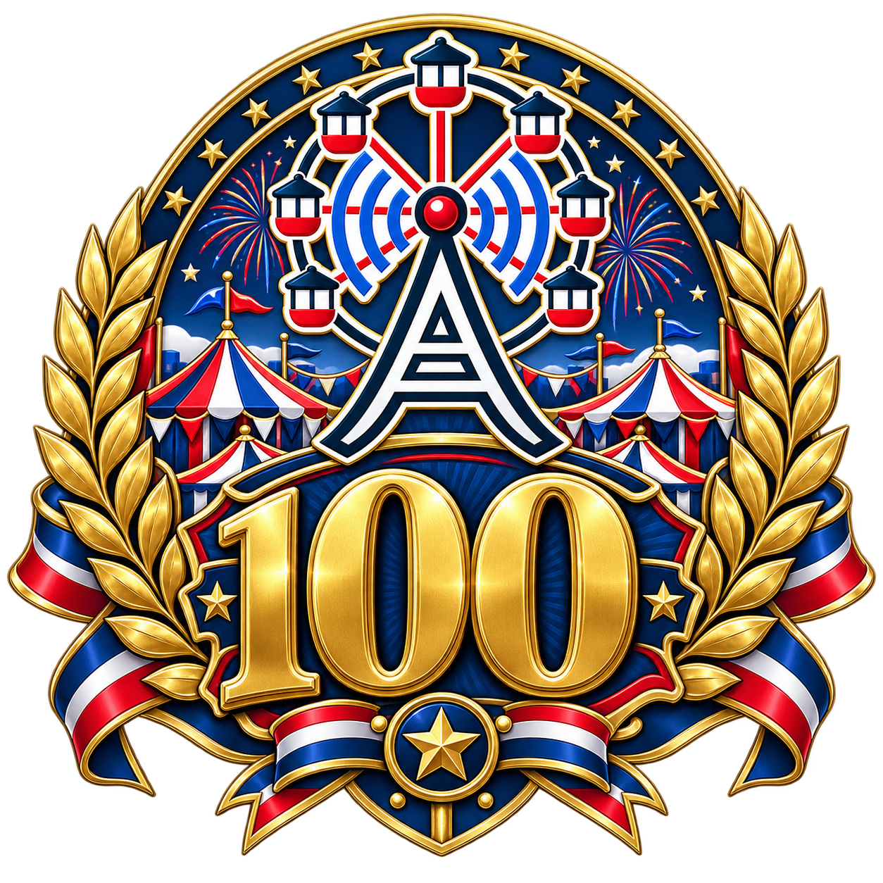 Fairground Century badge artwork